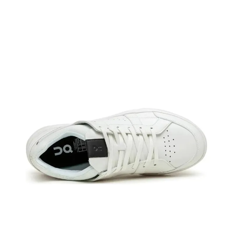 On Club Anti Slip Wear Resistant Low Top Skateboard Shoes Men's White-1