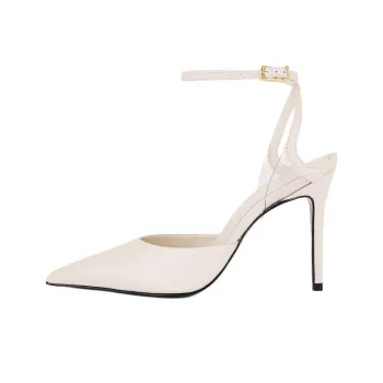 Schutz Skye Slim Heel High Heels 10cm Women's White