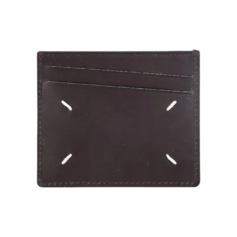 Maison Margiela Leather Card Holder Men's Brown-0