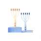 Orange (Five-Prong Roller) Blue: 2 Pcs