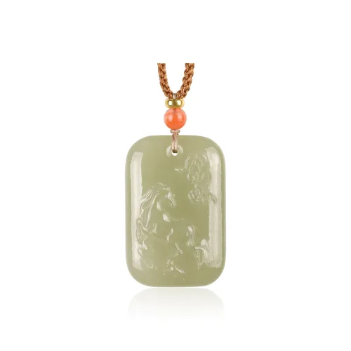 TAMINA Pendants Green Jade Unisex