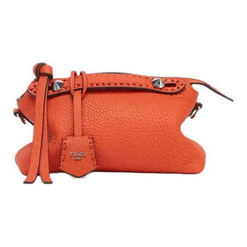 FENDI By The Way Series Calfskin Shoulder Bag Crossbody Bag Handbag Mini Women's Orange