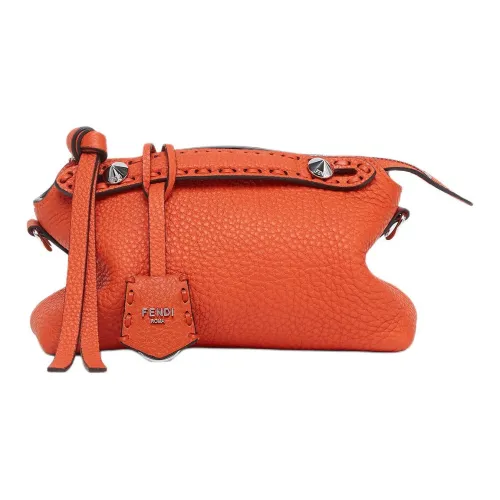 FENDI By The Way Series Calfskin Shoulder Bag Crossbody Bag Handbag Mini Women's Orange