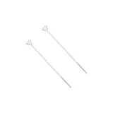 S999 Fine Silver Butterfly Drop Earrings
