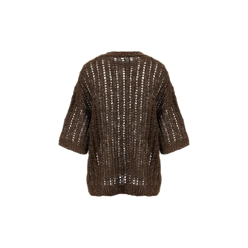 Brunello Cucinelli Short Sleeved Crewneck Knitted Jumper-1