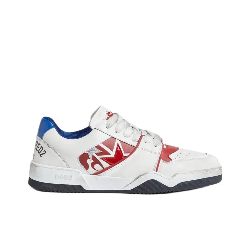 Dsquared2 Spiker Logo Printed Vintage Finish Sneakers-1