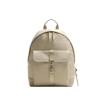 ZARA Polyester Backpack Unisex Gray White