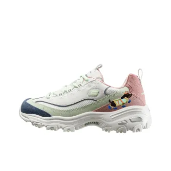 Skechers Anti Slip Wear Resistant Low Top Chunky Sneakers Women's Beige Pink Asia Version