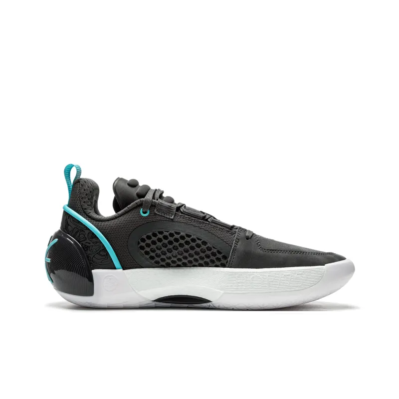 LiNing All City 12 Encore Slip-Resistant Cushioning Low-Top Basketball Shoes Men's Obsidian Gray-1
