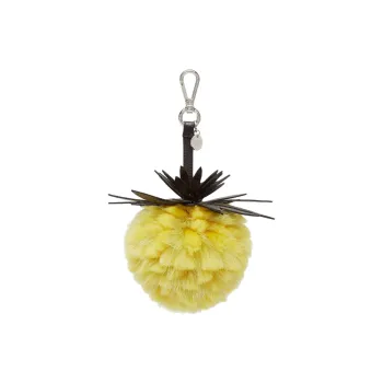 FENDI Fox Fur Bag Accessory Women's Yellow