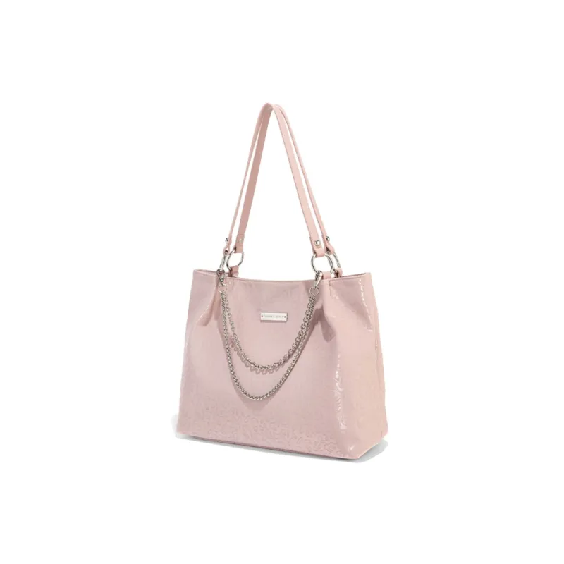 CLEVER& KETCH PU Tote Bag Shoulder Bag Regular Women's Black/Pink-4