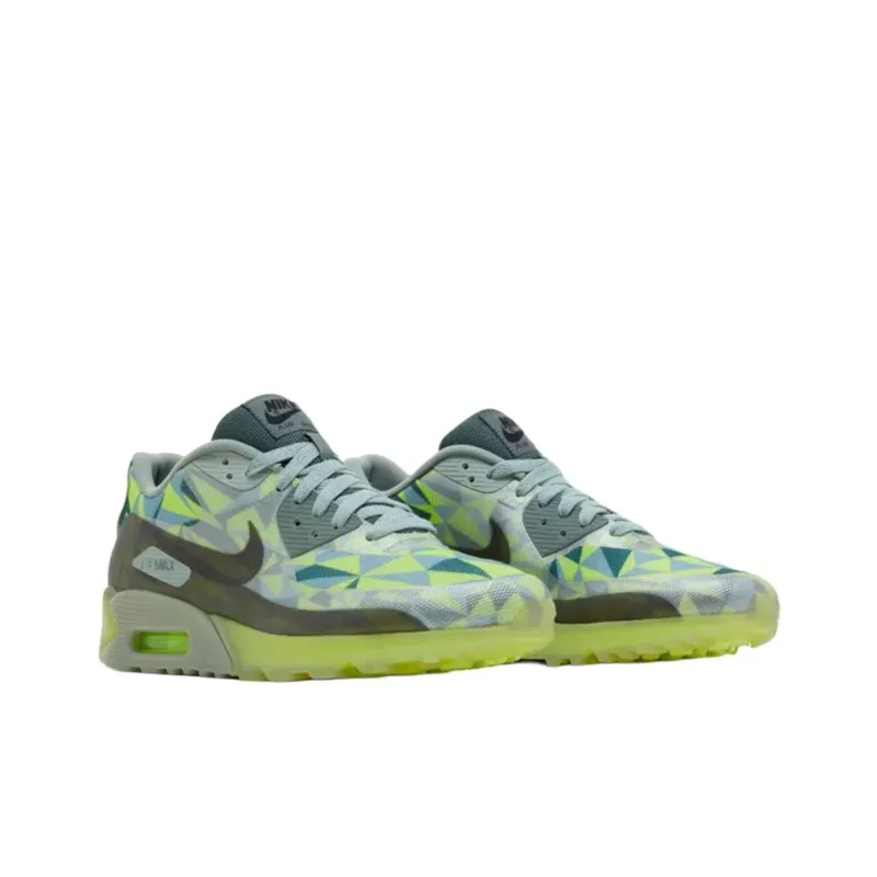 Nike Air Max 90 Anti-Slip Wear-Resistant Low-Top Running Shoes Men's Green-2