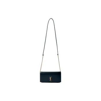 SAINT LAURENT CASSANDRE Leather Crossbody Bag, Shoulder Bag Women's Black