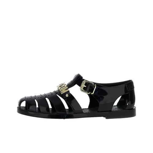 MOSCHINO Jelly Logo Plaque Sandals