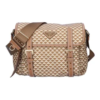 PRADA Recycled Nylon Shoulder Bag Women's Caramel