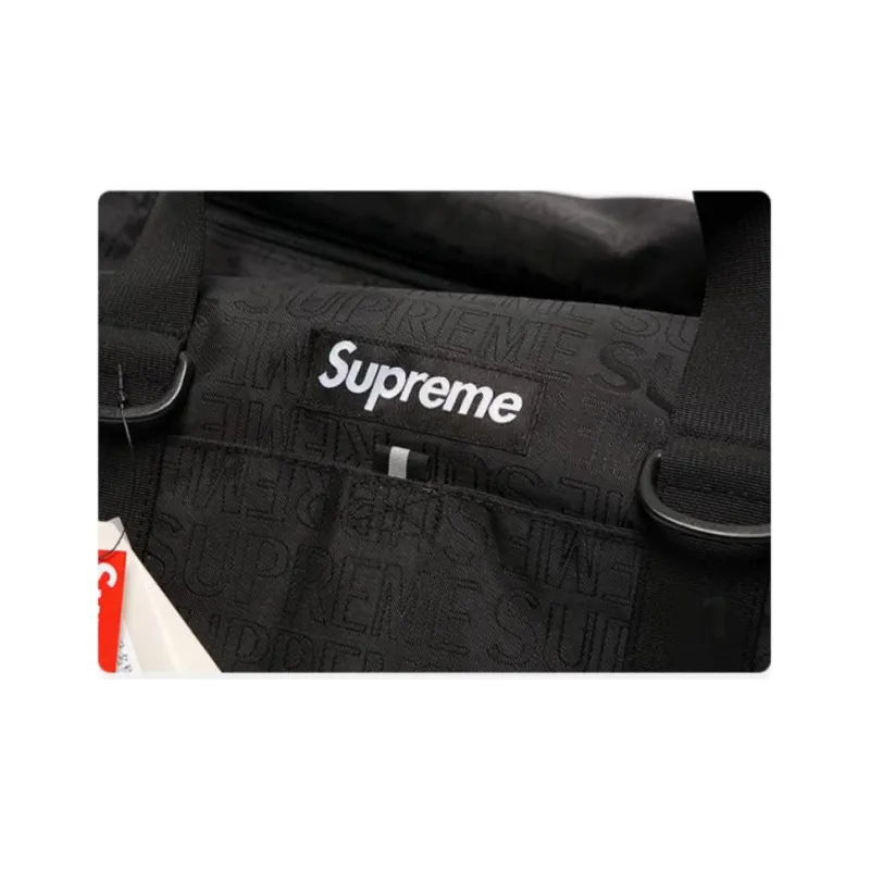 Supreme SS19 Nylon Gym Bag Travel Bag Unisex Black-2