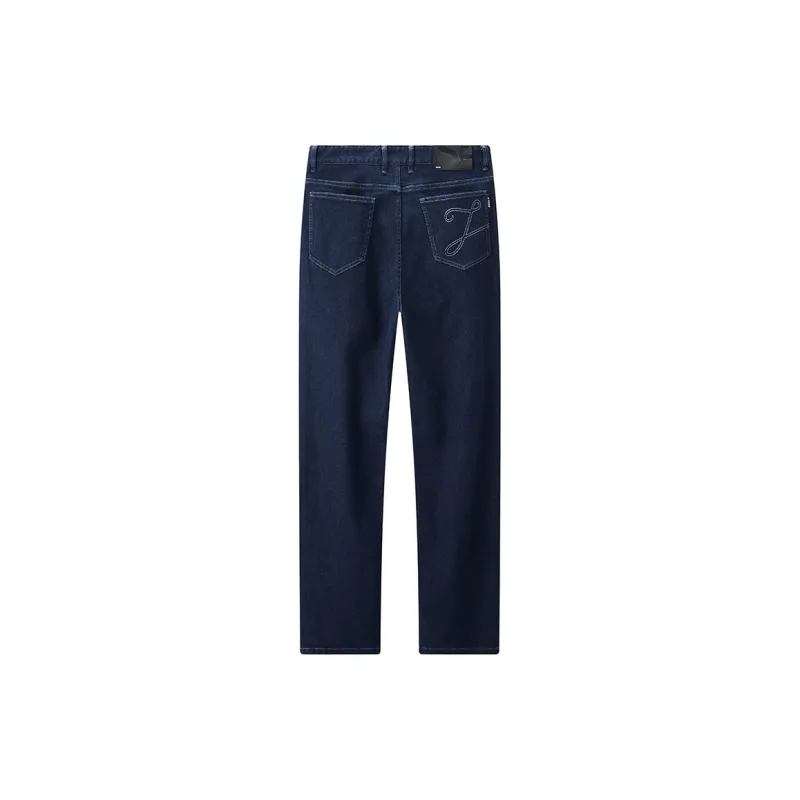 Jiumuwang Men's Pants Expert Jeans Men's Dark Blue-1