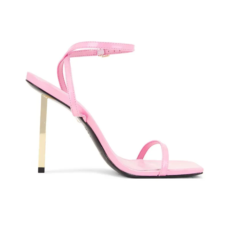 Schutz Sammy One Strap Sandals 9cm Women's Pink-1
