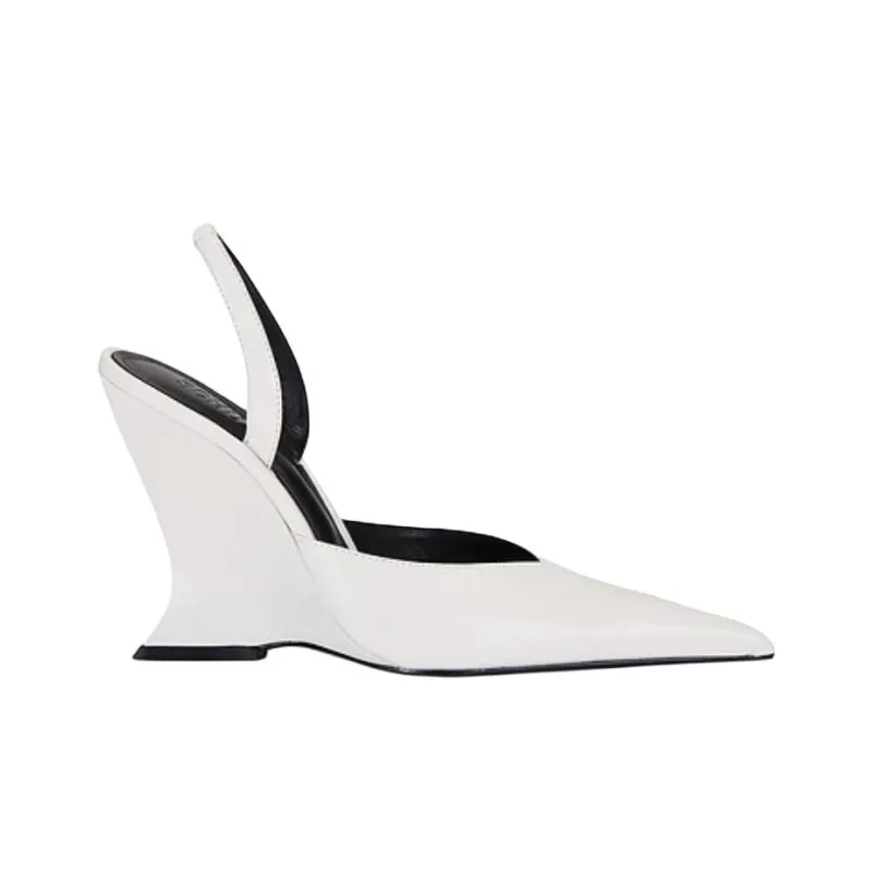 Schutz Siena Wedge Heel High Heels 11.3cm Women's White-1