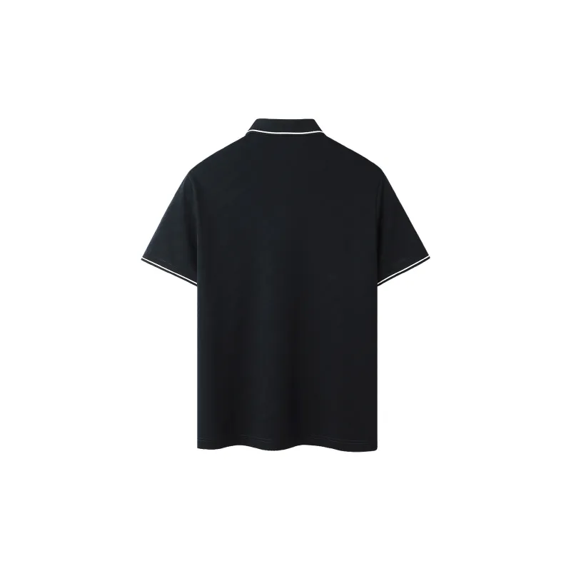 HLA Polo Shirts Men Navy Blue Pattern J4-1