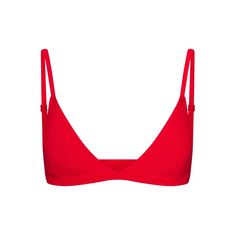 SKIMS Valentine's Day Collection SS25 SKIMS SLEEP TRIANGLE BRALETTE Bra Women's Ruby/Ruby-0