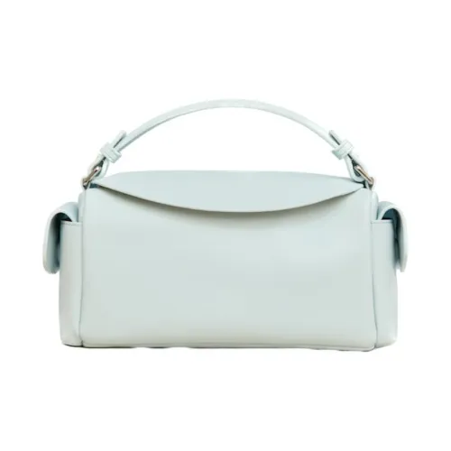THE YELLOW SHOP Cow Leather Shoulder Bag Crossbody Bag Handbag Medium Size Women's Sea Salt Blue