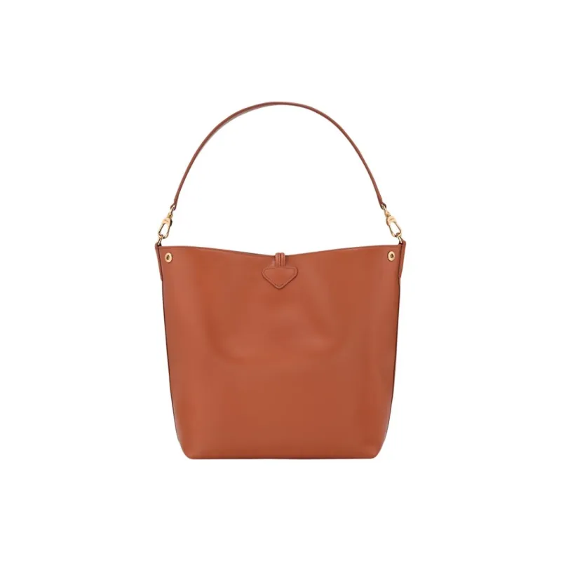 LONGCHAMP Le Roseau Calfskin Shoulder Bag Women's Chestnut-2
