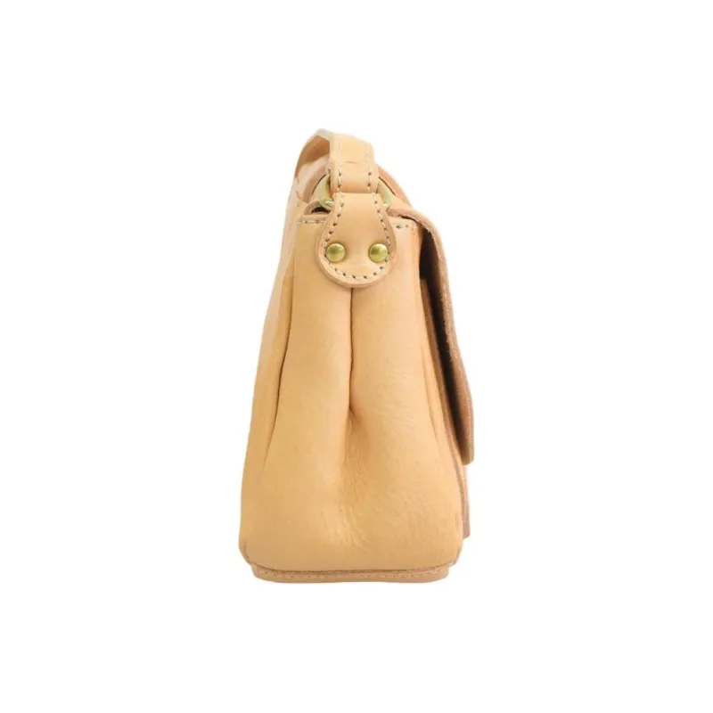 Il Bisonte Leather Crossbody Bag, Shoulder Bag Women's Beige-2