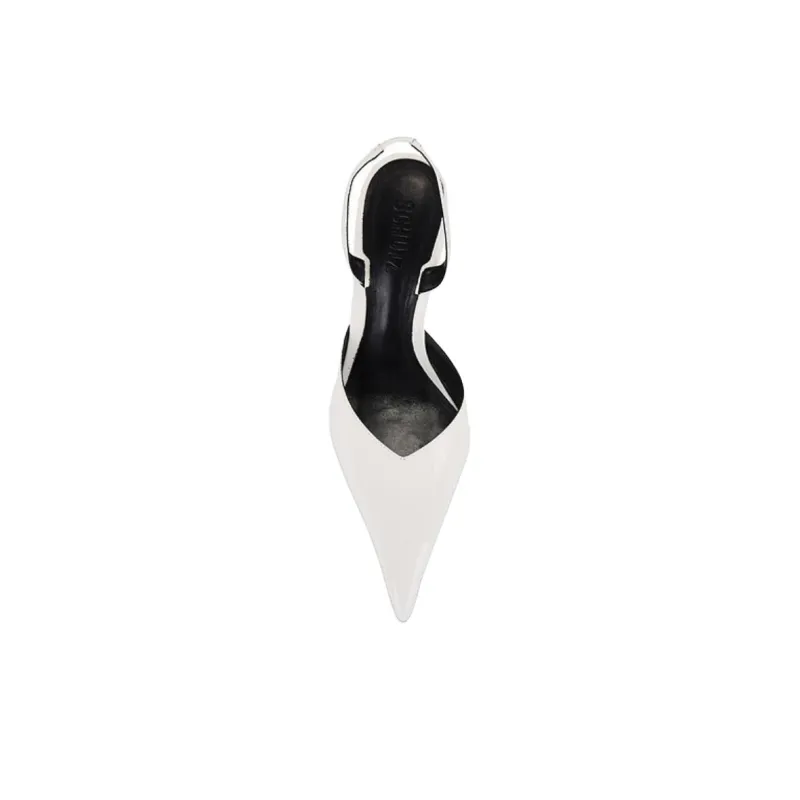 Schutz Siena Wedge Heel High Heels 11.3cm Women's White-4