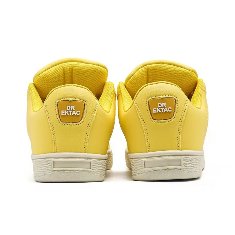 WJA Low-Top Skateboard Shoes Unisex Electric Mother Yellow-4
