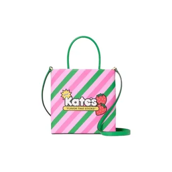 Kate Spade Cow Split Leather Tote Bag, Shopping Bag, Shoulder Bag, Crossbody Bag, Handbag Mini Women's Pink Multicolor