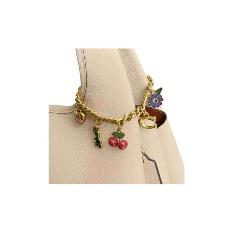 COACH Enamel Metal Resin Glass Bag Accessory Women's Gold-3