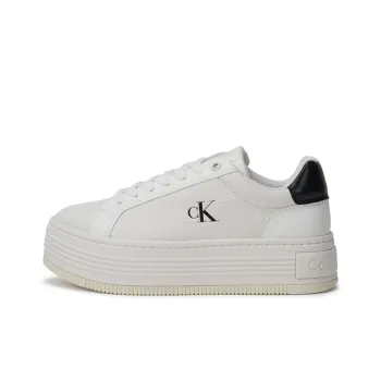 CKJ CALVIN KLEIN JEANS Mid Top Skateboard Shoes Women's White/Black