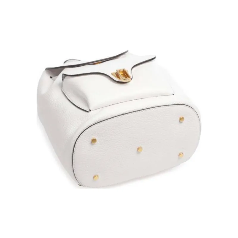 COCCINELLE Beat Grained Cow Leather Backpack Women's Bright White-2
