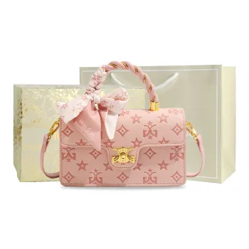 MISS GAIL Synthetic Leather Handbag, Shoulder Bag, Crossbody Bag Regular Women's Pink/White
