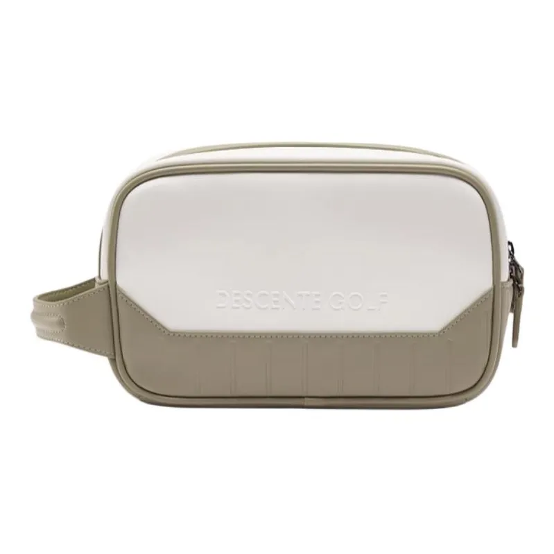 DESCENTE Field Collection Microfiber Leather Clutch Regular Men's White & Green-2