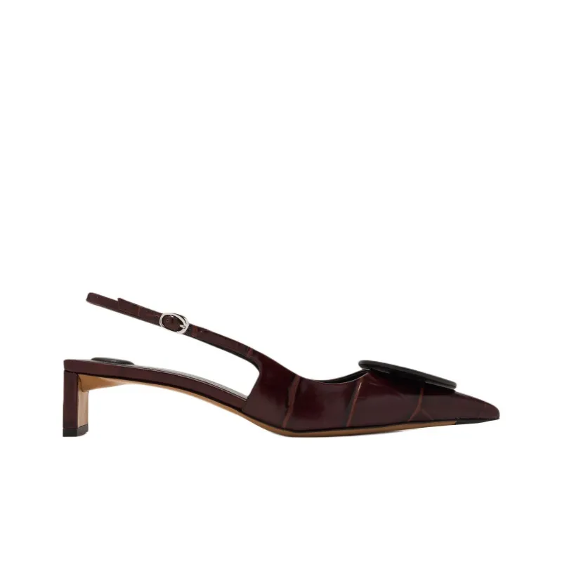 Jacquemus Les Duelo Block Heel High Heels 4cm Women's Brown-1