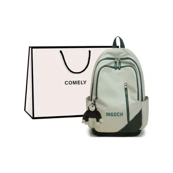 COMELY Nylon Fabric Backpack Laptop Bags Regular Unisex Green