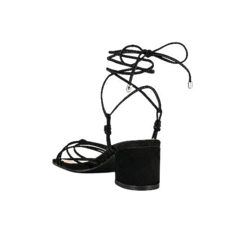 Schutz Athena Strap Sandals 5cm Women's Black-3