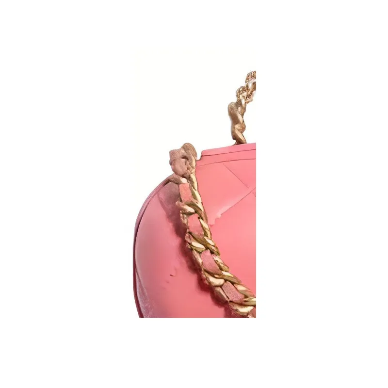 CHANEL Sheepskin Makeup Bag Women's Pink-2