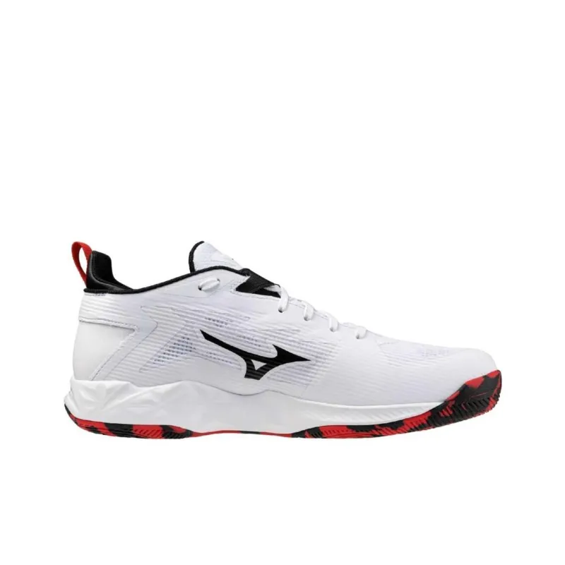 Mizuno Anti Slip Wear Resistant Low Top Basketball Shoes Unisex White-1