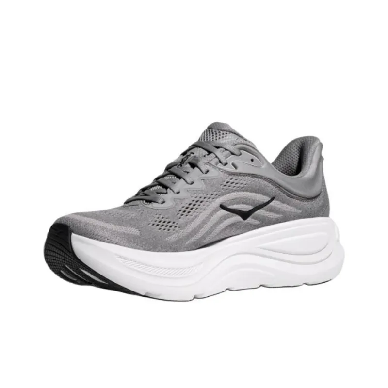 HOKA ONE ONE Bondi 9 Anti-Slip Wear-Resistant Low-Top Running Shoes Men's Gray 2E-Width-1