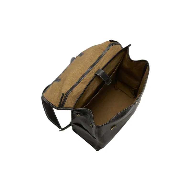 Songmont Vegetable Tanned Cow Leather Backpack Tubas Unisex Sandalwood Brown/Smoky Ink Black-2