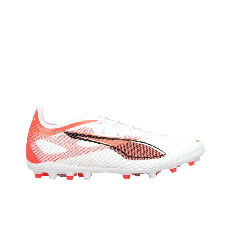 PUMA Ultra 5 Pro MG Rubber Short Studs Cushioning Soccer Shoes Unisex White Orange-1