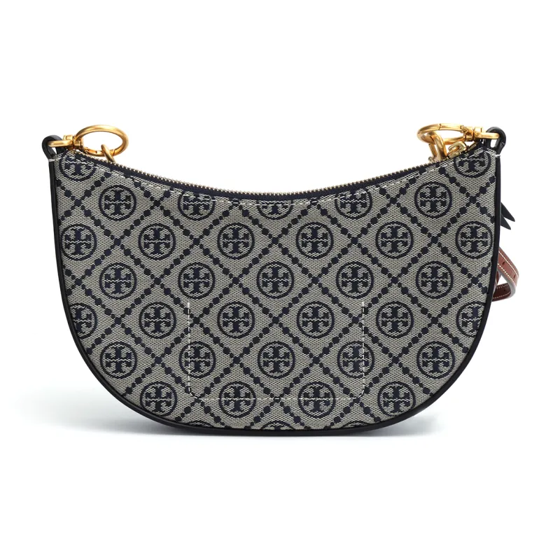 TORY BURCH T Monogram Fabric With Leather And Suede Shoulder Bag Crossbody Bag Mini Women's Dark Blue-2