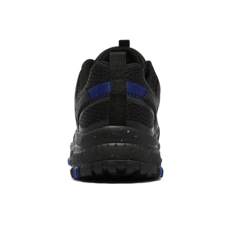 Skechers Hillcrest Cushioning Wear Resistant Low Top Running Shoes Men's Black Blue-3