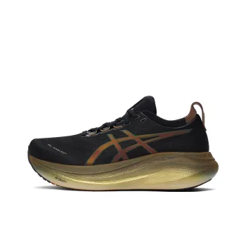 Asics Cushioning Anti Slip And Wear Resistant Low Top Running Shoes Unisex Black