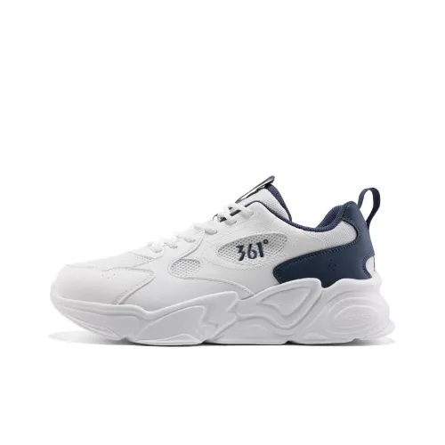 361° Cushioning Breathable Lightweight Low Top Casual Shoes Men's White Blue
