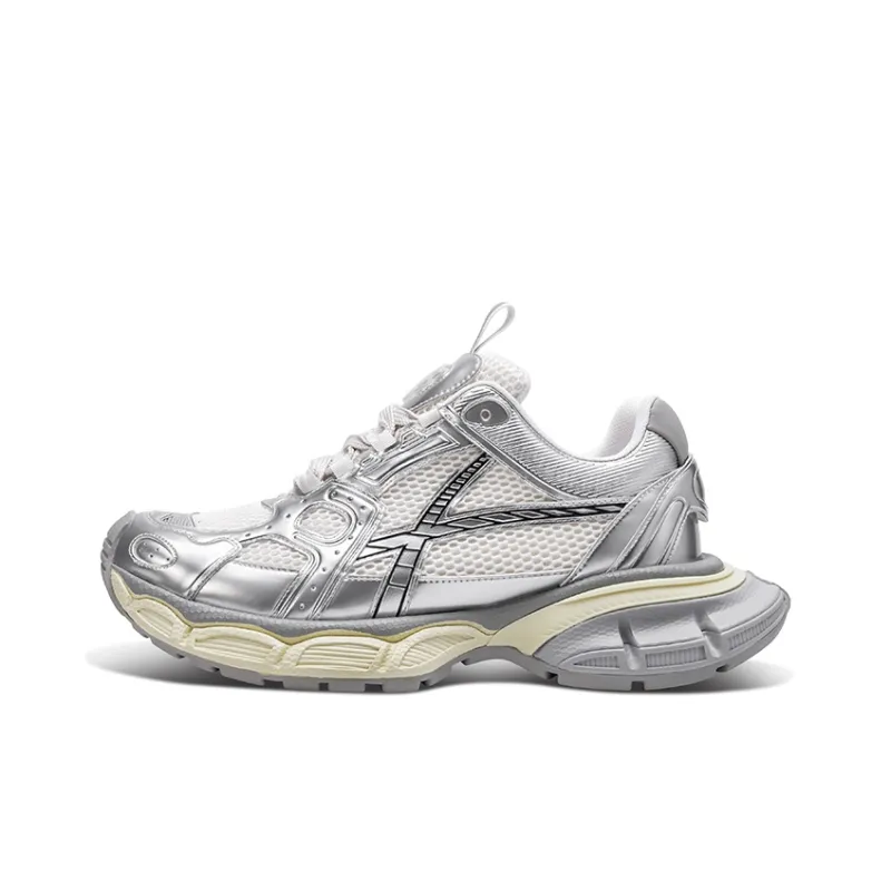 HART DAVIS X103 Series Chunky Sneakers Unisex Low Top Silver-7