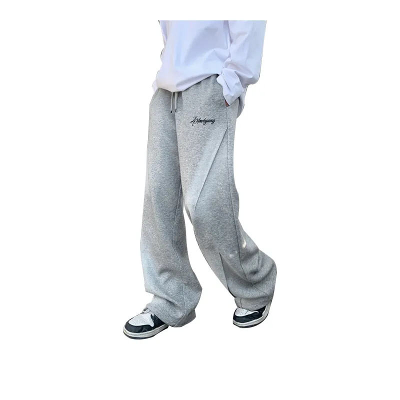 404MOB GANG Casual Pants Unisex Light Gray-2
